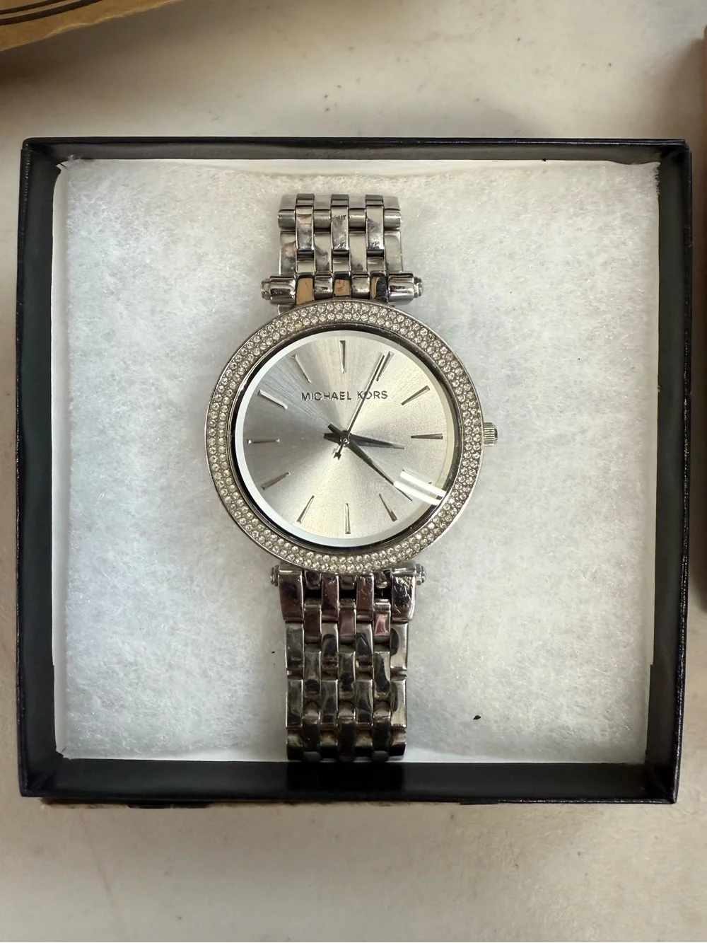 Michael Kors Silver Crystal Accent Women's Bracelet Watch